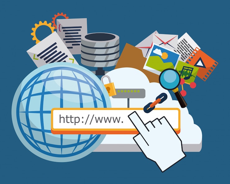 Vector desain internet.