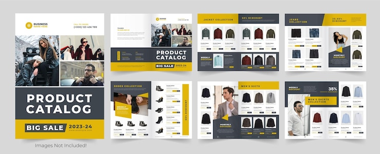 Vector desain katalog produk untuk desain katalog bisnis multiguna anda katalog siap cetak a4