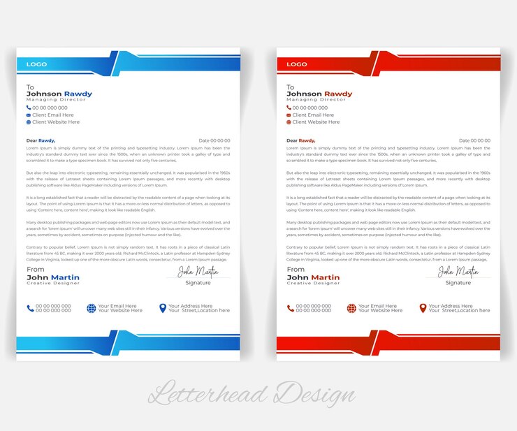 Desain Kop Surat Modern