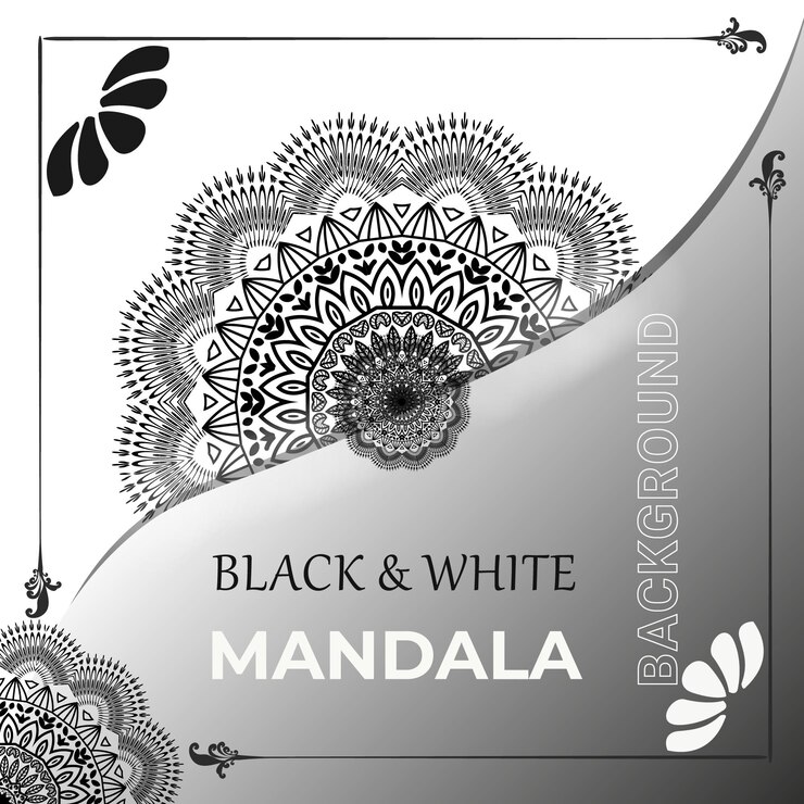 Vector desain latar belakang mandala hiasan mewah