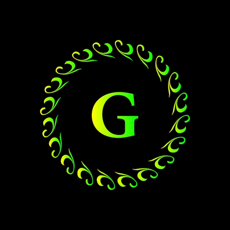 Vector desain logo 3d jenis huruf awal vektor hijau