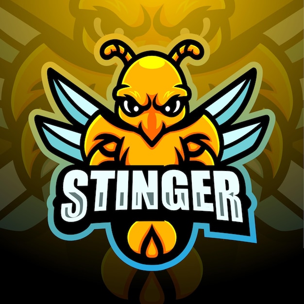 Desain Logo Esport Maskot Stinger