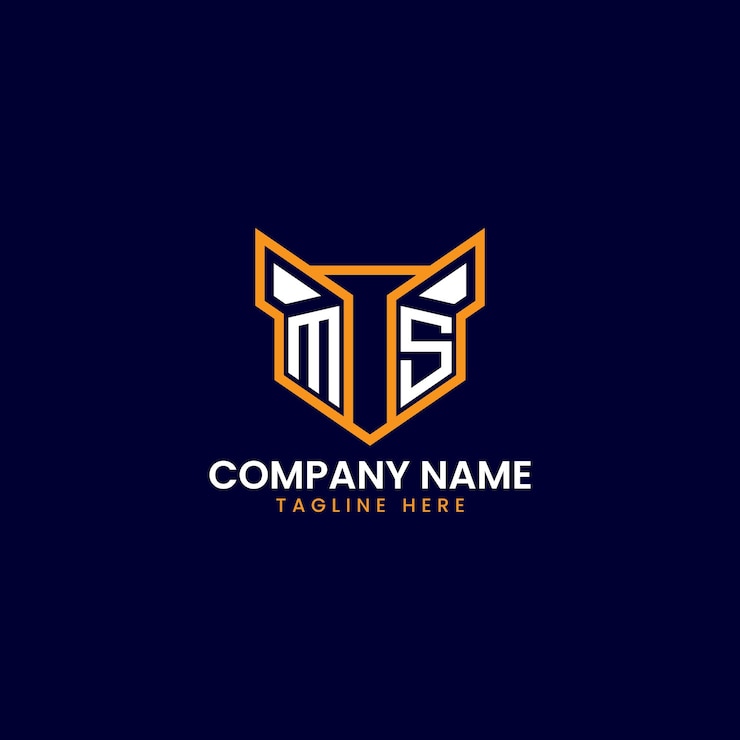 Vector desain logo geometris yang terinspirasi teknologi