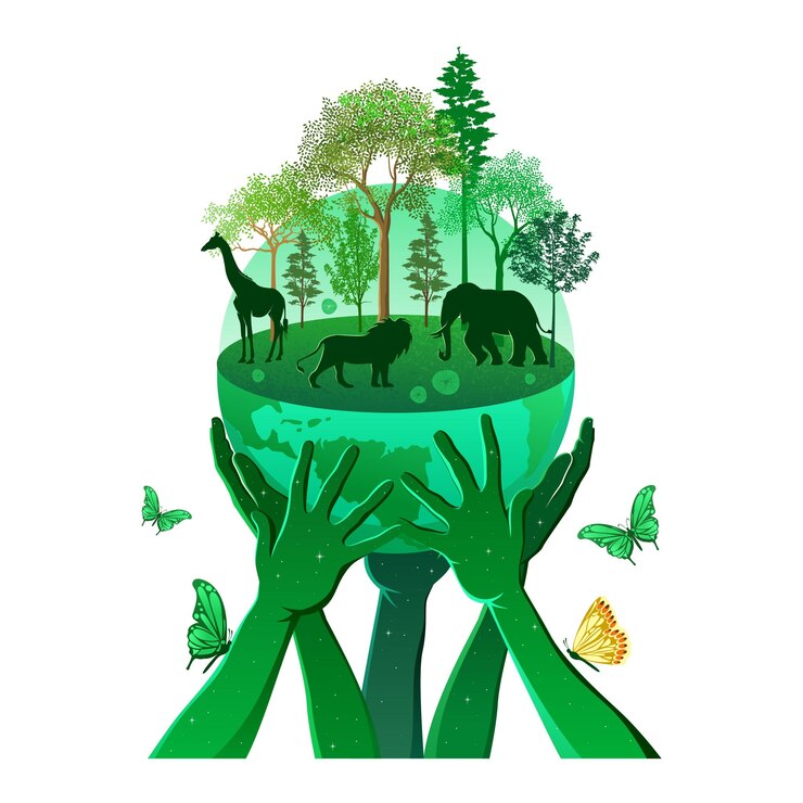 Vector desain logo go green. ilustrasi vektor logo go green