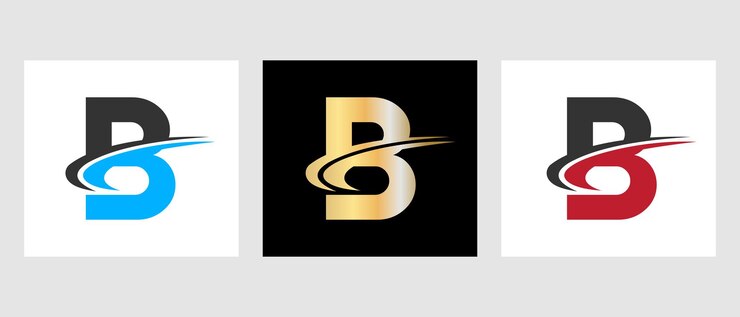 Vector desain logo huruf b untuk bisnis pemasaran dan keuangan. tanda logotype inisial b