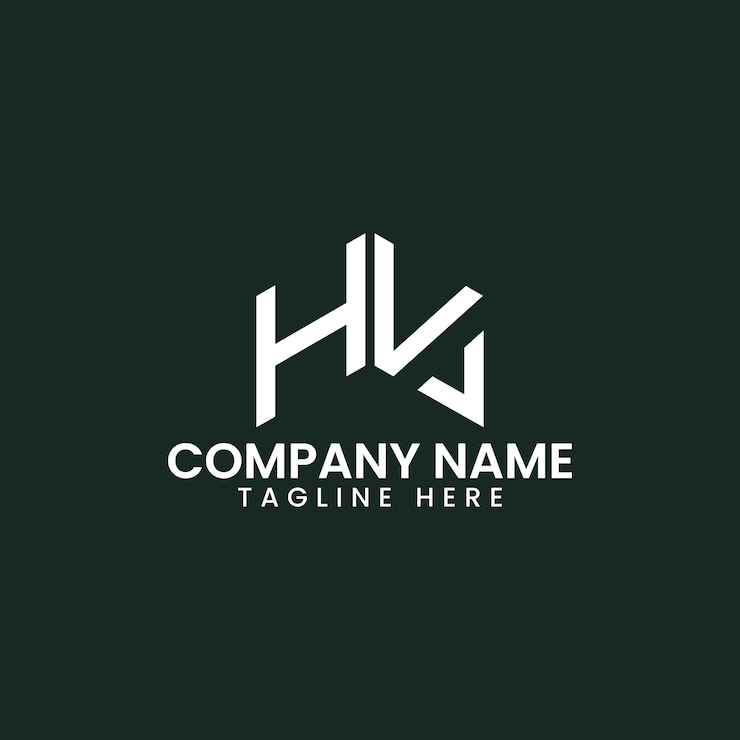 Vector desain logo huruf geometris modern