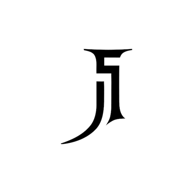 Desain logo huruf JS kreatif