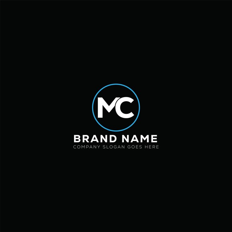Desain logo huruf MC Bisnis MC dan templat vektor logo monogram real estat