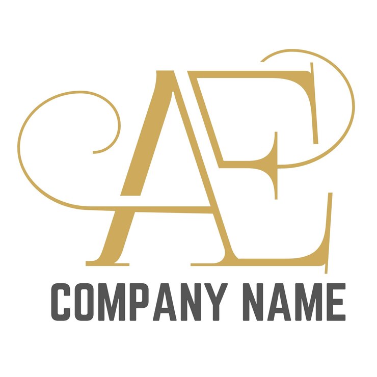 Vector desain logo huruf monogram ae logo hitam putih dapat digunakan untuk logo bisnis datar logo vektor de