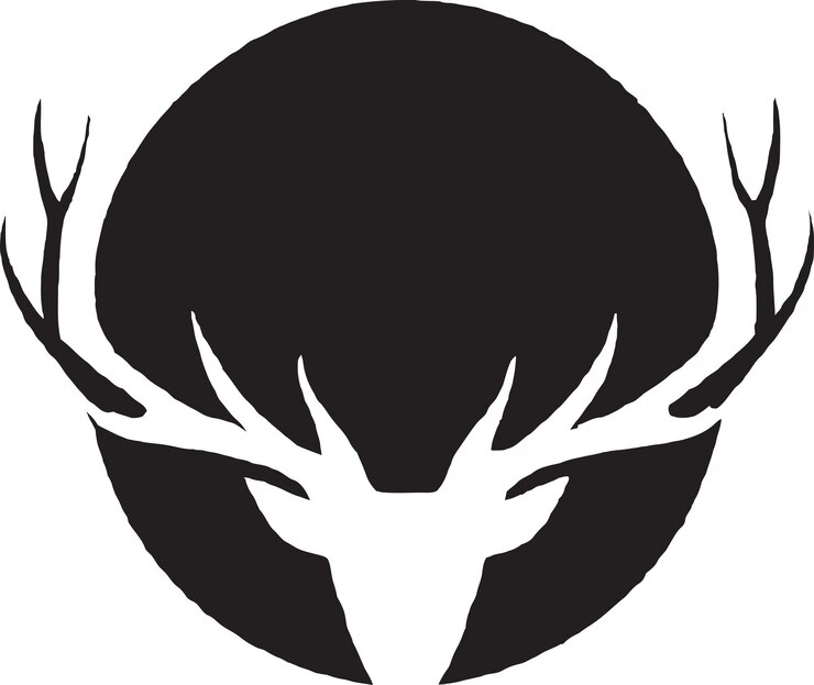 Desain Logo Ikon Vektor Rusa Puncak Tanduk