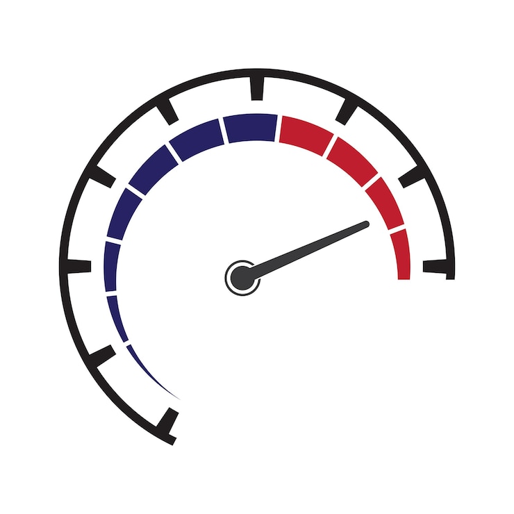 Vector desain logo kecepatan siluet speedometer simbol ikon vektor kecepatan templat logo mobil otomatis ilustrasi vektor desain ikon