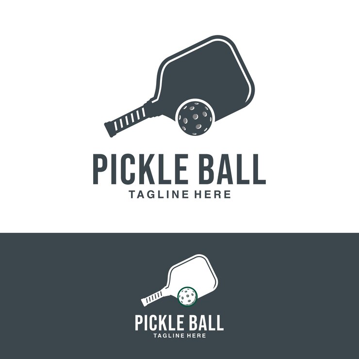 Vector desain logo lencana emblem klub pickle ball