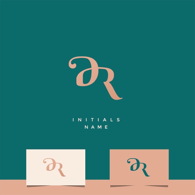 Desain Logo Monogram DR Awal