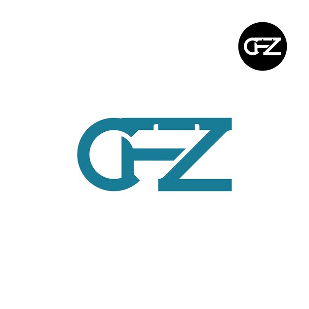 Desain Logo Monogram Huruf CFZ