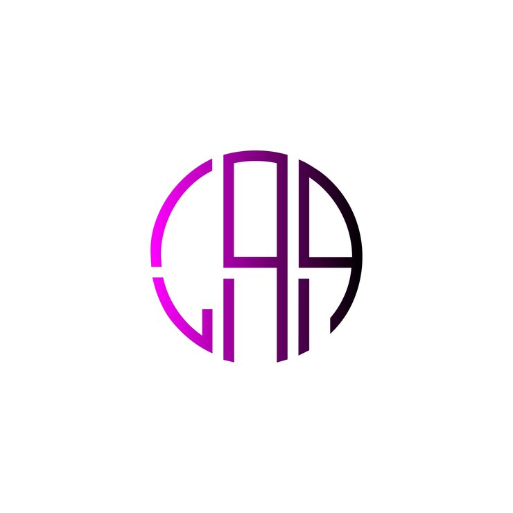 Desain logo monogram minimalis modern inisial kreatif dengan ruang negatif abadi