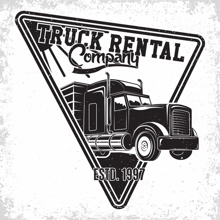 Desain logo perusahaan truk stempel cetak perusahaan pengiriman