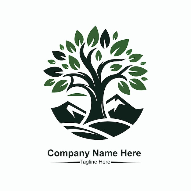 Desain logo pohon alami