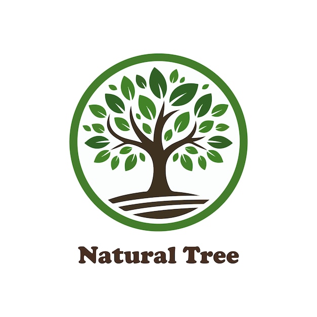 Desain logo pohon alami