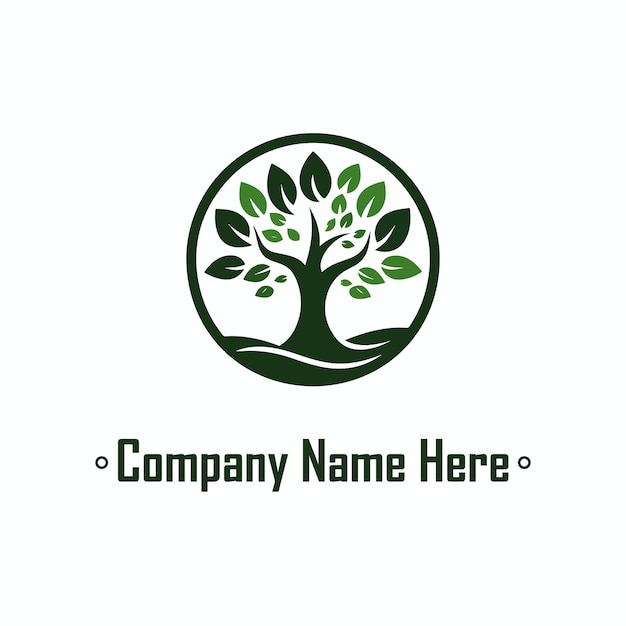 Desain logo pohon alami