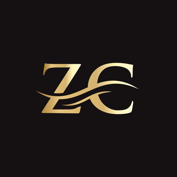 Vector desain logo zc desain logo huruf inisial zc