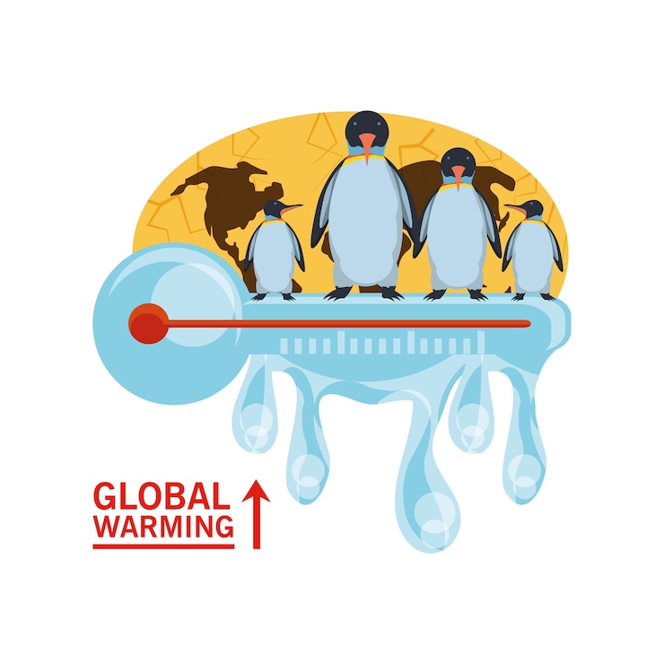 Vector desain pemanasan global