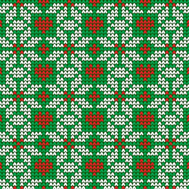 Desain pola Natal tanpa jahitan rajutan