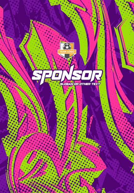 Desain Pola Olahraga Jersey Siap Dicetak Untuk Sublimasi