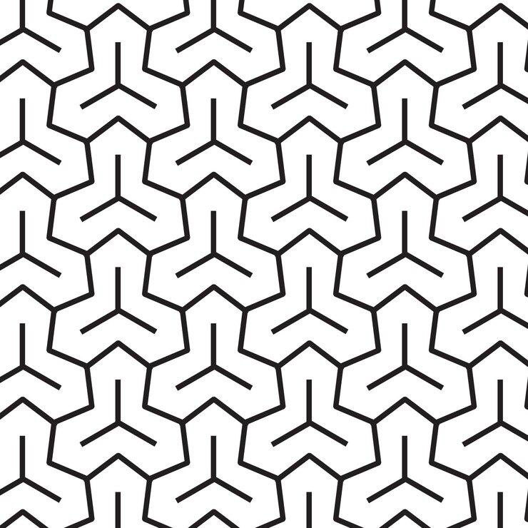 Desain Pola. pola tanpa batas. Pola tanpa batas vektor. Tekstur bergaya modern dengan tr monokrom
