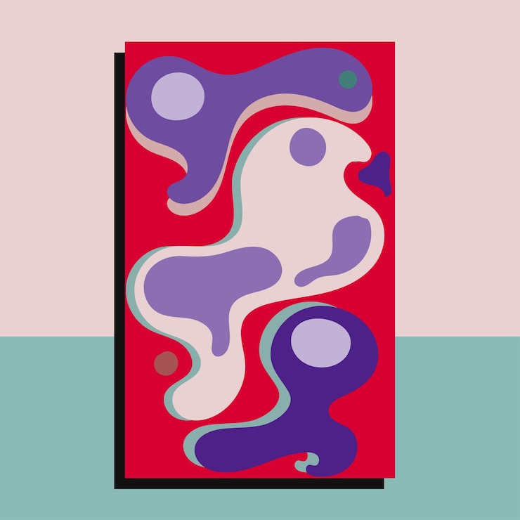 Vector desain poster fluid abstrak berwarna-warni modern yang cocok untuk desain grafis