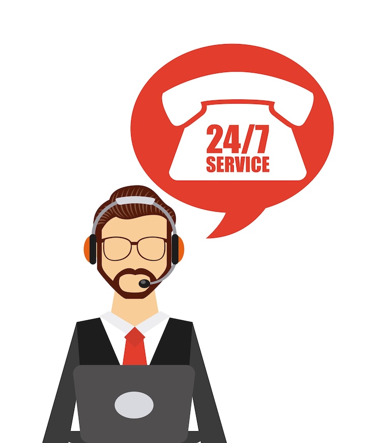 Vector desain pusat panggilan