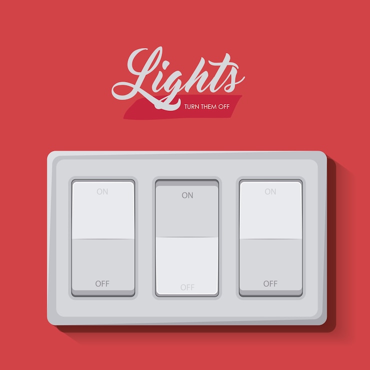 Vector desain sakelar lampu