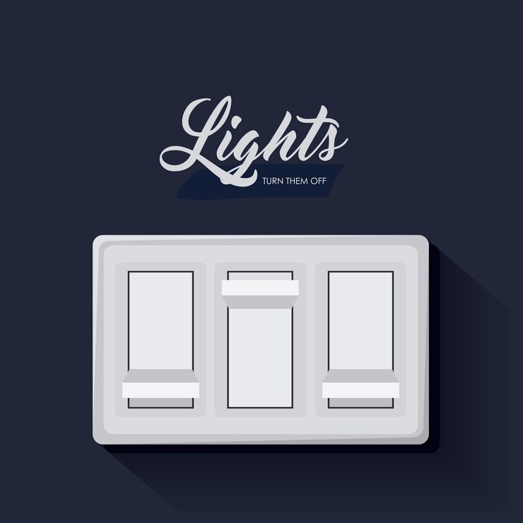 Vector desain sakelar lampu
