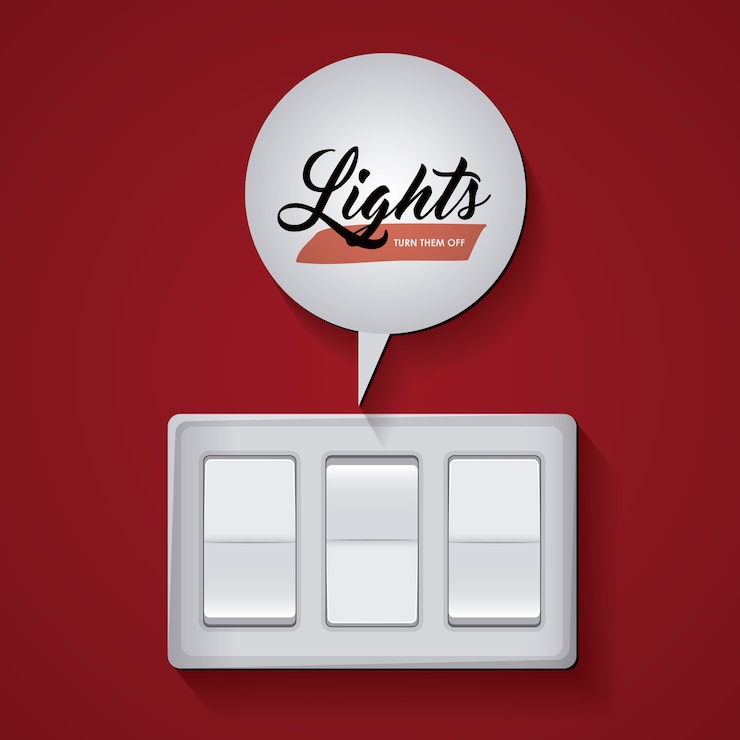 Vector desain sakelar lampu