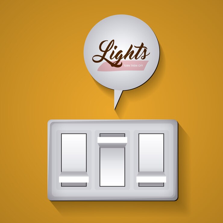 Vector desain sakelar lampu