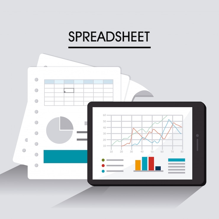Vector desain spreadsheet.