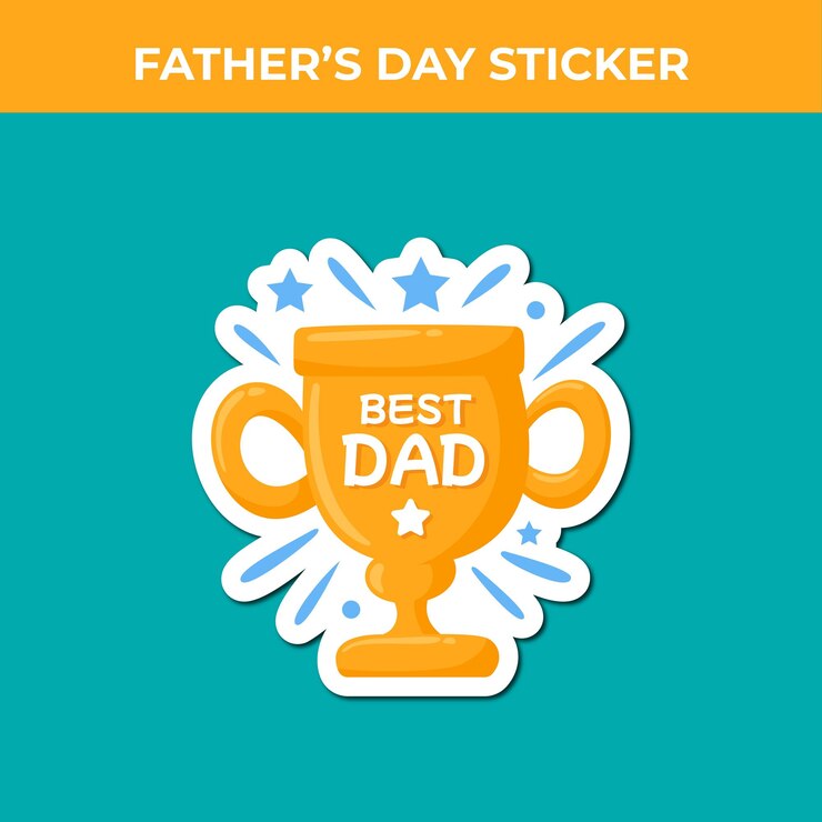Vector desain stiker hari ayah
