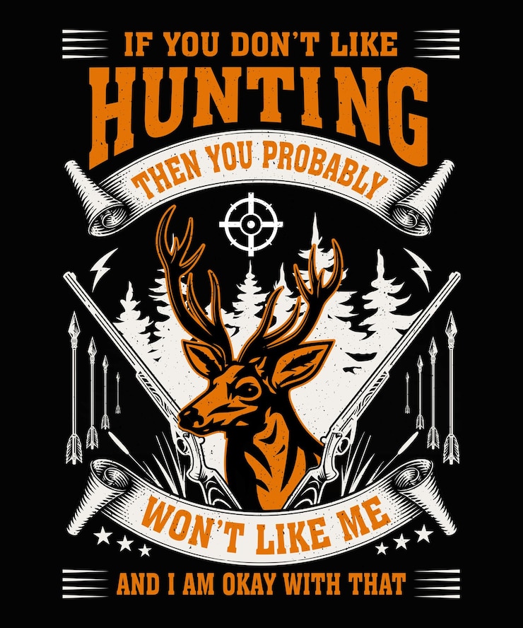 Vector desain t-shirt berburu