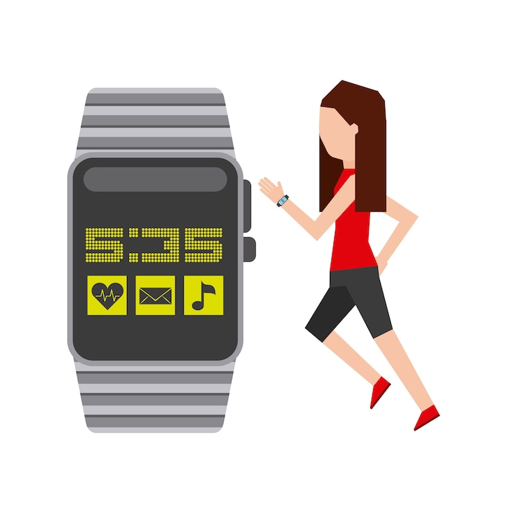 Vector desain teknologi yang bisa dikenakan