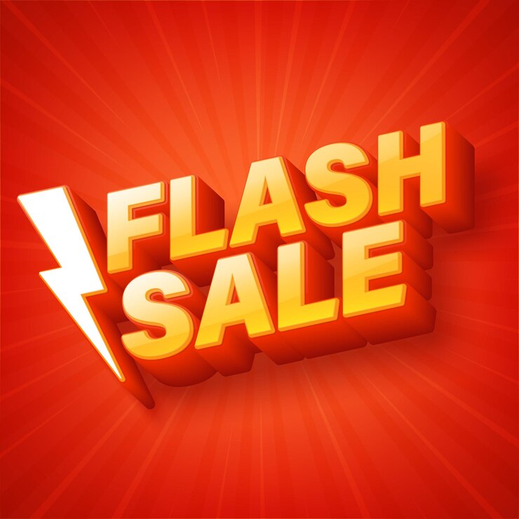 Vector desain templat banner flash sale untuk web atau media sosial