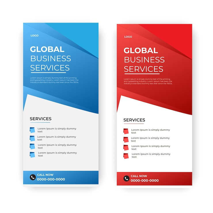 Vector desain templat banner roller bisnis vektor