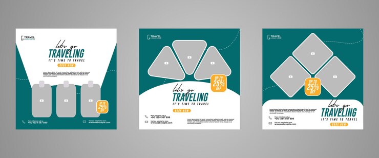 Desain templat banner web atau postingan media sosial perjalanan liburan, bepergian, atau perjalanan ke pantai musim panas
