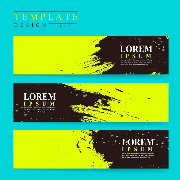 Vector desain templat banner yang menarik