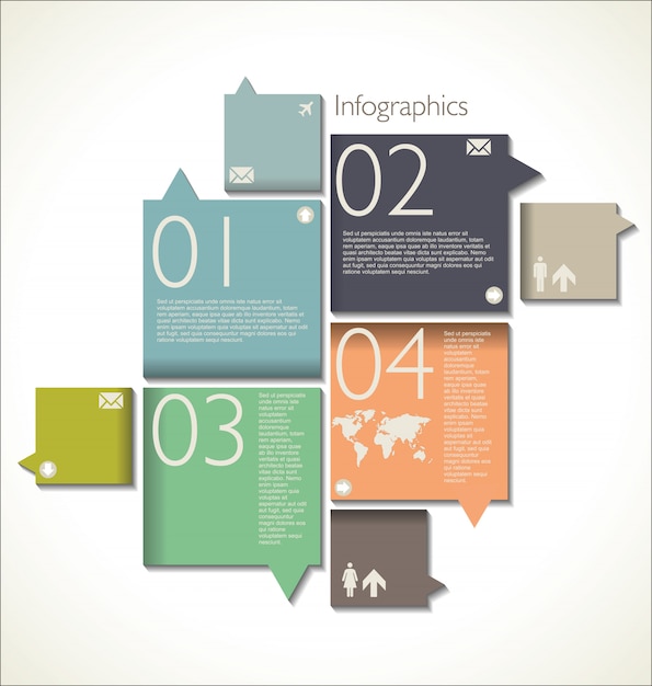 Desain templat infografis