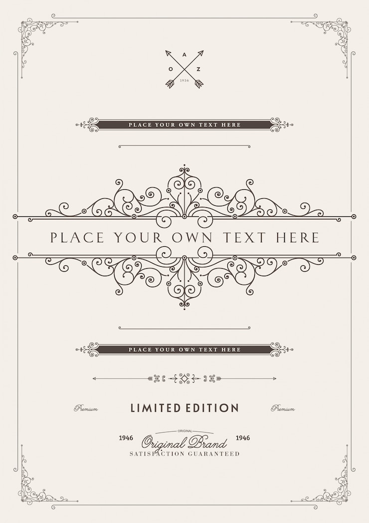 Vector desain templat ornamental