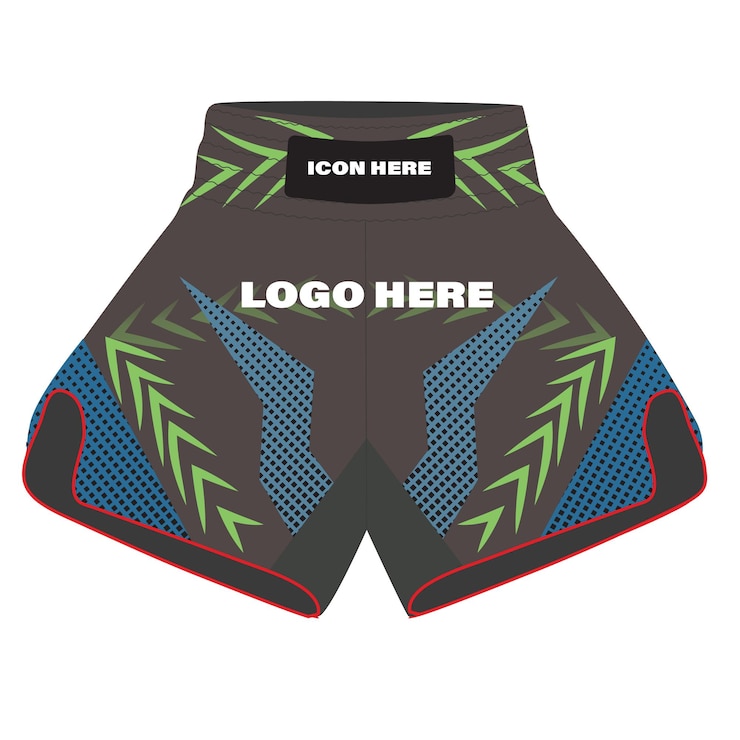 desain vektor celana pendek muay thai esports