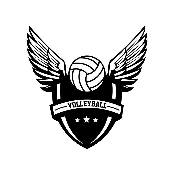 Desain vektor ilustrasi logo bola voli