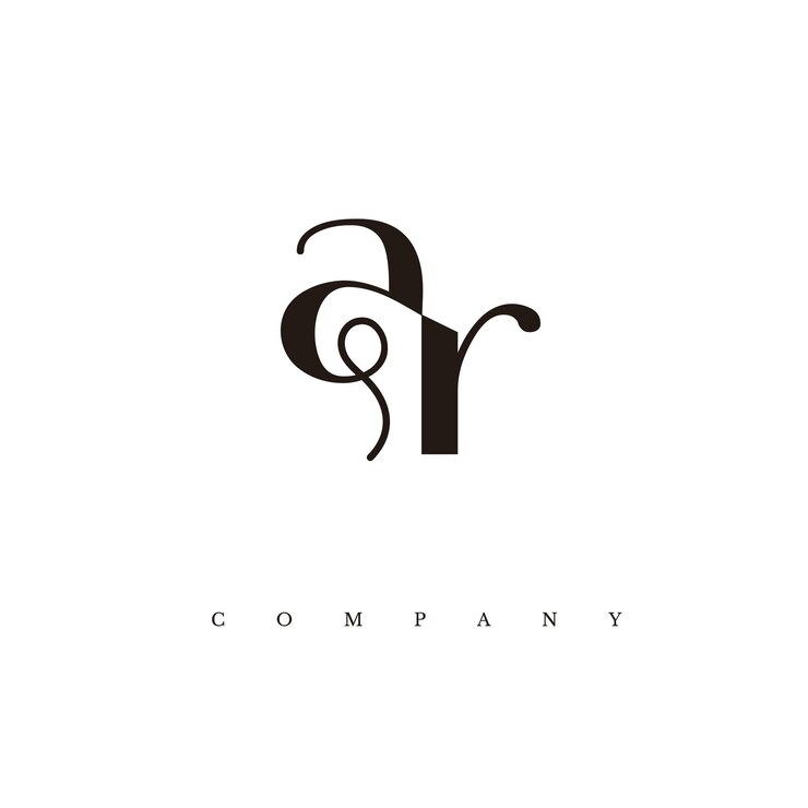 Vector desain vektor logo ar inisial
