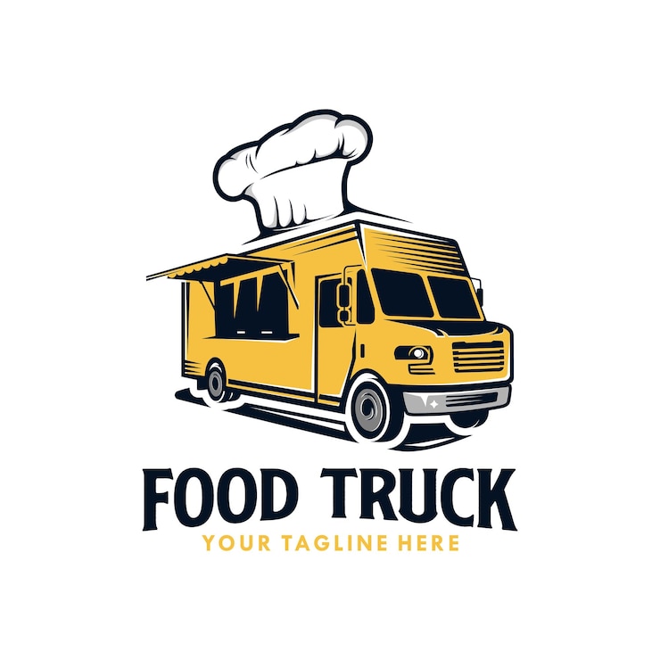 Vector desain vektor logo truk makanan