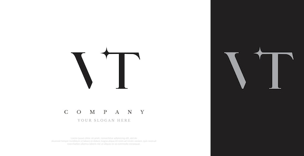 Desain Vektor Logo VT Awal