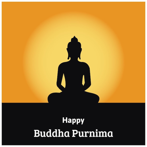 Desain Vektor Perayaan Festival Buddha Purnima Selamat